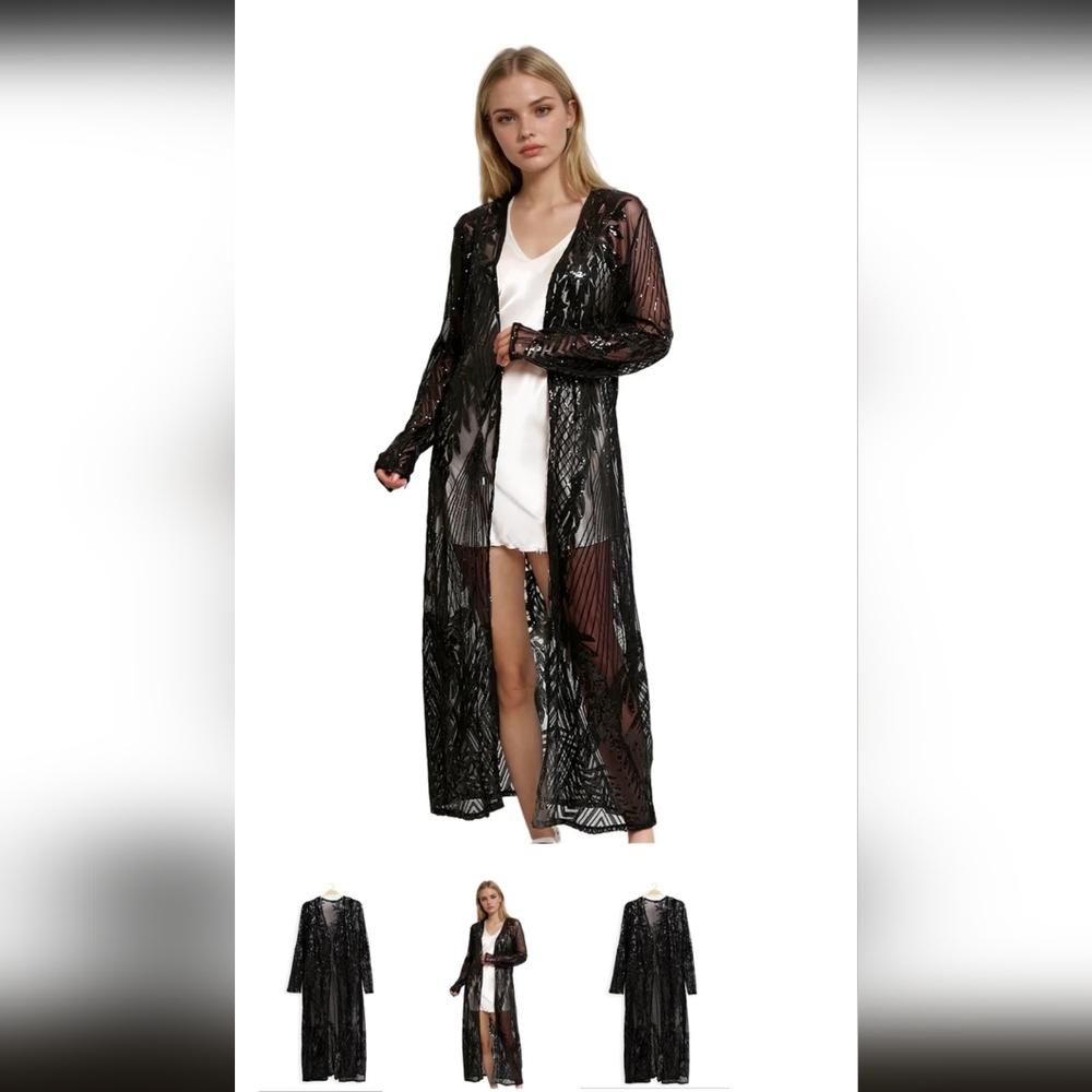 Sequined Long Cover-Up